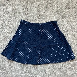 Divided Navy Polka Dot Skirt